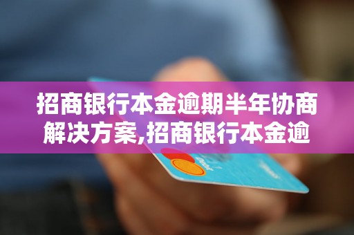 招商银行本金逾期半年协商解决方案,招商银行本金逾期半年应该怎么办