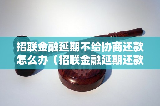 招联金融延期不给协商还款怎么办（招联金融延期还款处理方法）