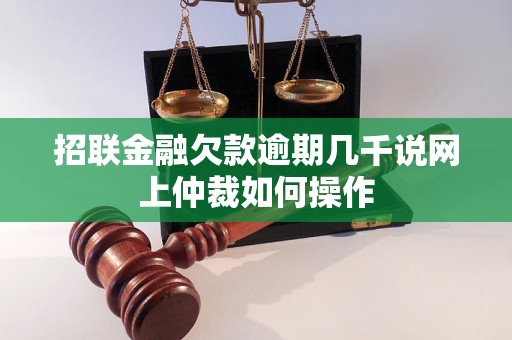 招联金融欠款逾期几千说网上仲裁如何操作