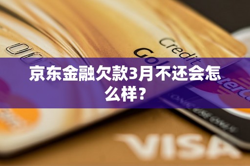 京东金融欠款3月不还会怎么样？