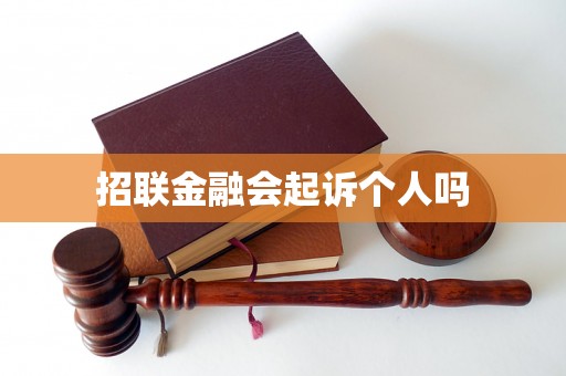 招联金融会起诉个人吗