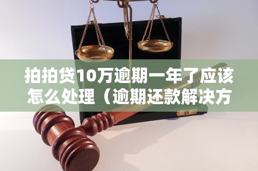 拍拍贷10万逾期一年了应该怎么处理（逾期还款解决方法详解）