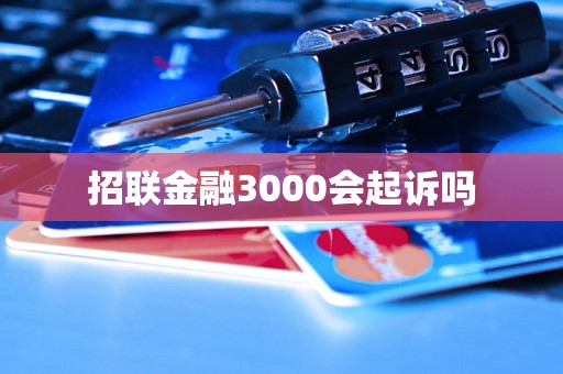 招联金融3000会起诉吗