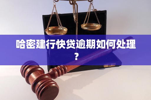 哈密建行快贷逾期如何处理？