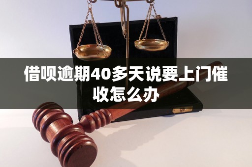 借呗逾期40多天说要上门催收怎么办