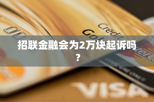 招联金融会为2万块起诉吗？