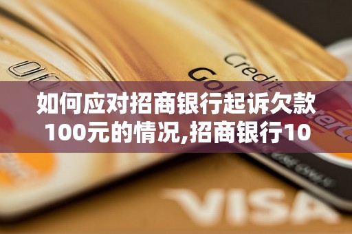 如何应对招商银行起诉欠款100元的情况,招商银行100元欠款纠纷处理方法