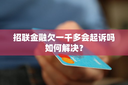 招联金融欠一千多会起诉吗如何解决？