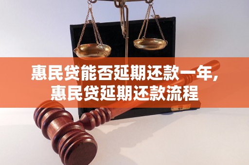 惠民贷能否延期还款一年,惠民贷延期还款流程