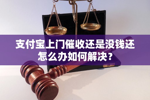 支付宝上门催收还是没钱还怎么办如何解决？