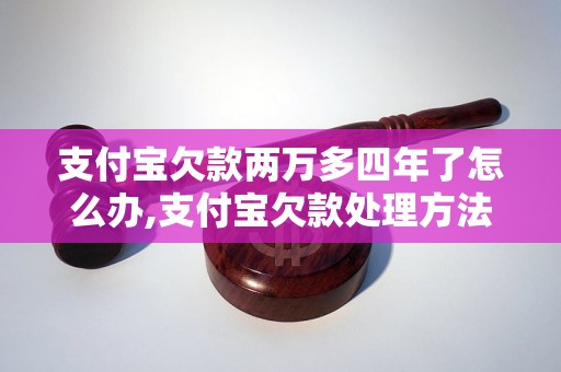 支付宝欠款两万多四年了怎么办,支付宝欠款处理方法指南