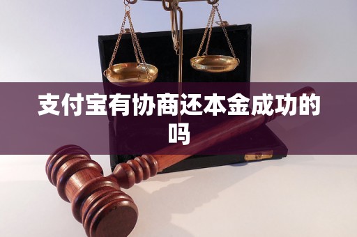 支付宝有协商还本金成功的吗