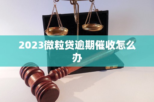 2023微粒贷逾期催收怎么办