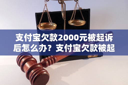 支付宝欠款2000元被起诉后怎么办？支付宝欠款被起诉的后果及应对措施