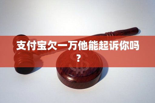 支付宝欠一万他能起诉你吗？