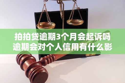 拍拍贷逾期3个月会起诉吗逾期会对个人信用有什么影响