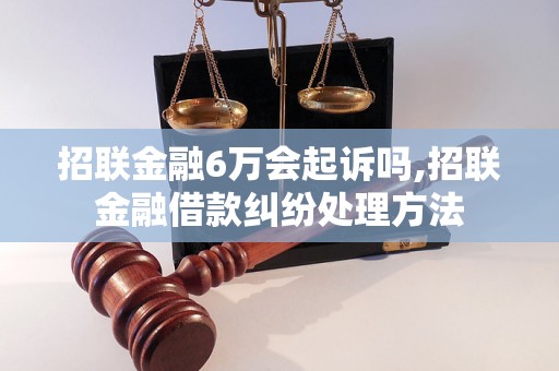 招联金融6万会起诉吗,招联金融借款纠纷处理方法