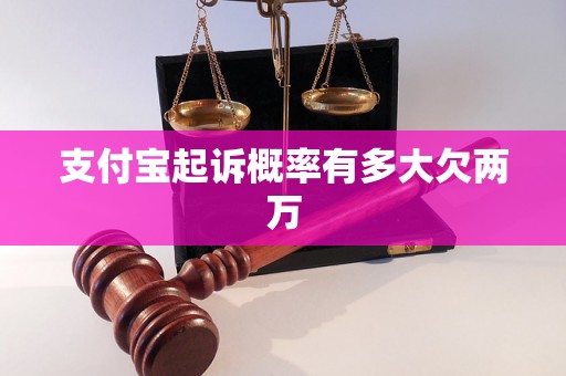 支付宝起诉概率有多大欠两万