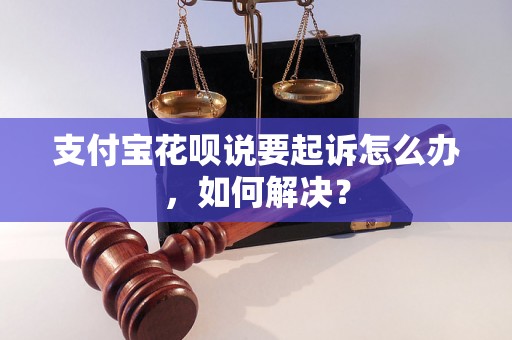 支付宝花呗说要起诉怎么办，如何解决？