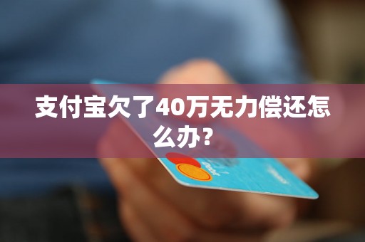 支付宝欠了40万无力偿还怎么办？