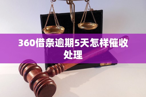 360借条逾期5天怎样催收处理