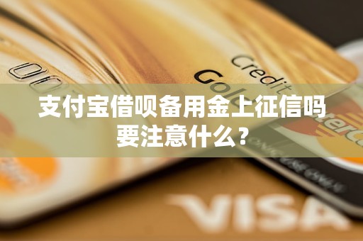 支付宝借呗备用金上征信吗要注意什么？