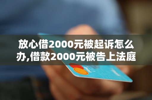 放心借2000元被起诉怎么办,借款2000元被告上法庭应该如何应对