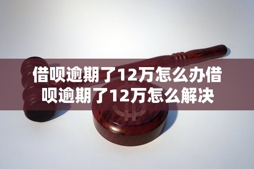 借呗逾期了12万怎么办借呗逾期了12万怎么解决