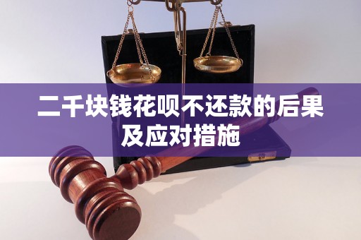 二千块钱花呗不还款的后果及应对措施