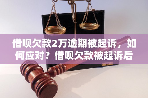 借呗欠款2万逾期被起诉，如何应对？借呗欠款被起诉后的处理方法