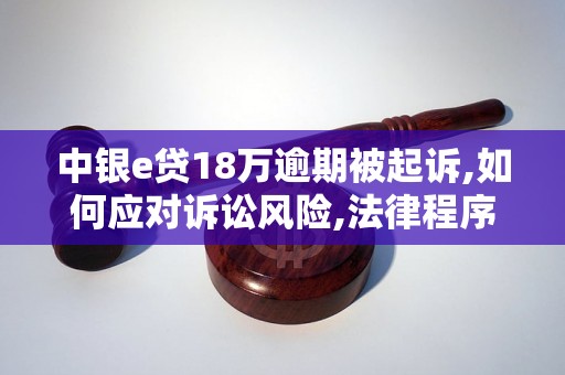 中银e贷18万逾期被起诉,如何应对诉讼风险,法律程序解析