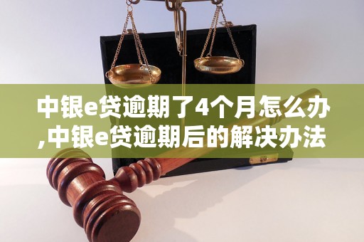 中银e贷逾期了4个月怎么办,中银e贷逾期后的解决办法