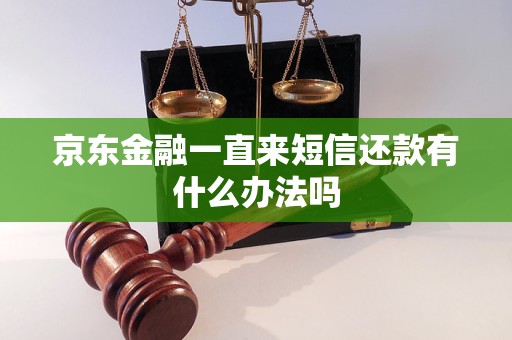 京东金融一直来短信还款有什么办法吗