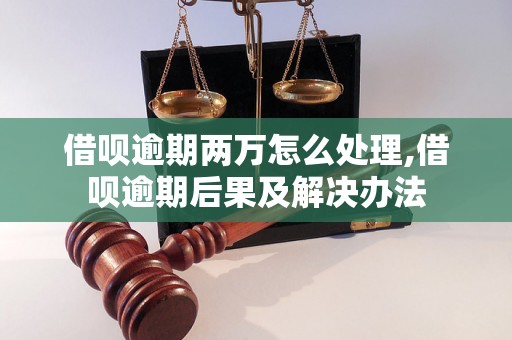 借呗逾期两万怎么处理,借呗逾期后果及解决办法