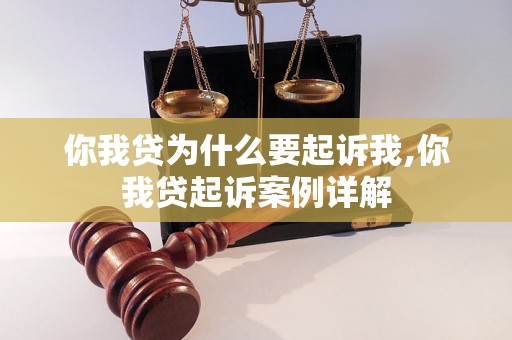 你我贷为什么要起诉我,你我贷起诉案例详解