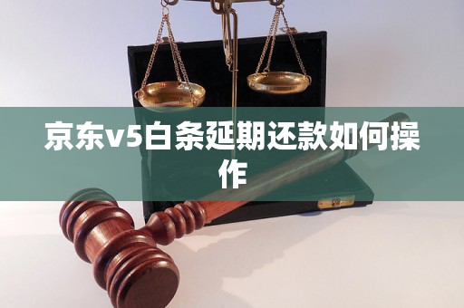 京东v5白条延期还款如何操作