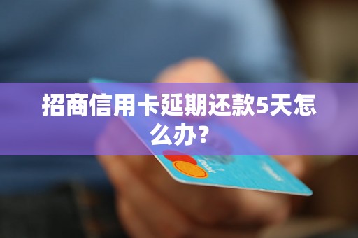 招商信用卡延期还款5天怎么办？