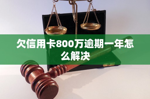 欠信用卡800万逾期一年怎么解决