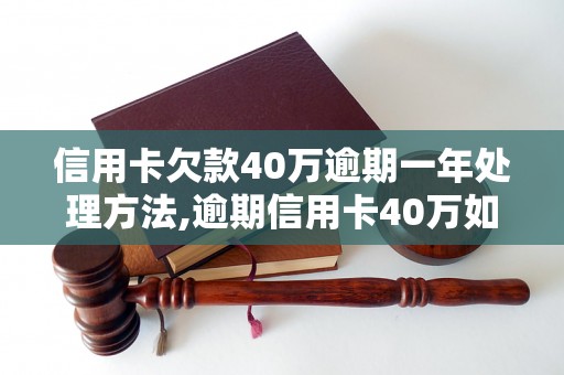 信用卡欠款40万逾期一年处理方法,逾期信用卡40万如何解决