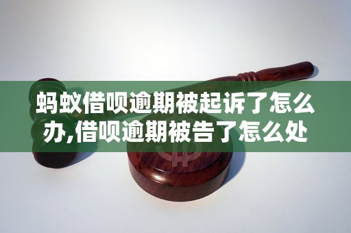 蚂蚁借呗逾期被起诉了怎么办,借呗逾期被告了怎么处理