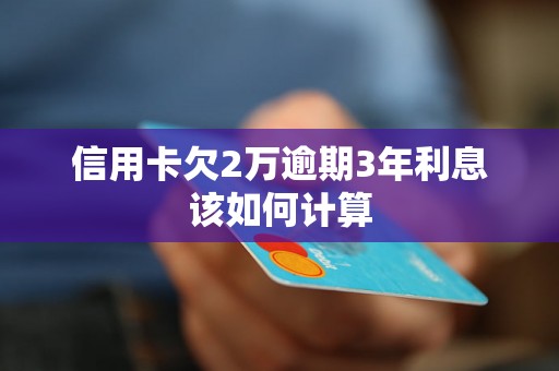 信用卡欠2万逾期3年利息该如何计算