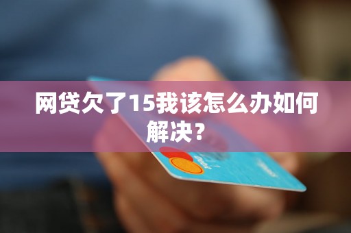 网贷欠了15我该怎么办如何解决？