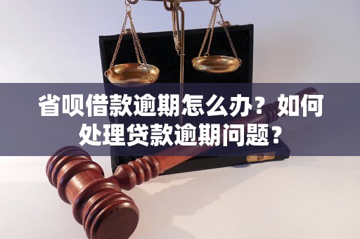 省呗借款逾期怎么办？如何处理贷款逾期问题？