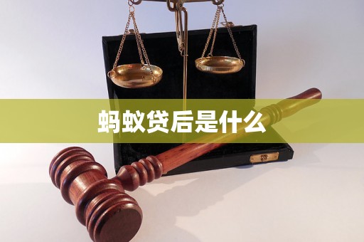 蚂蚁贷后是什么