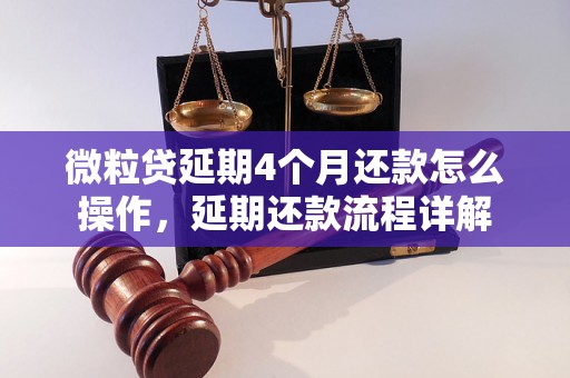 微粒贷延期4个月还款怎么操作，延期还款流程详解