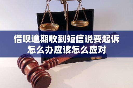 借呗逾期收到短信说要起诉怎么办应该怎么应对