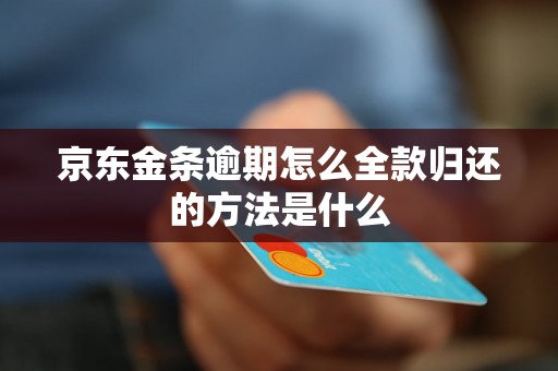 京东金条逾期怎么全款归还的方法是什么