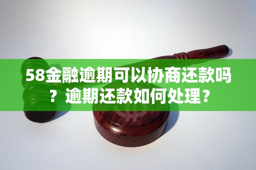 58金融逾期可以协商还款吗？逾期还款如何处理？