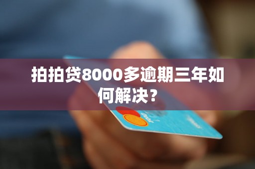 拍拍贷8000多逾期三年如何解决？