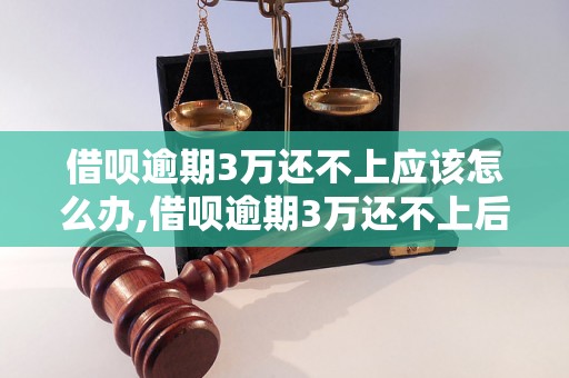 借呗逾期3万还不上应该怎么办,借呗逾期3万还不上后果严重吗